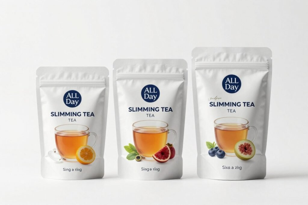 All Day Slimming Tea package options display