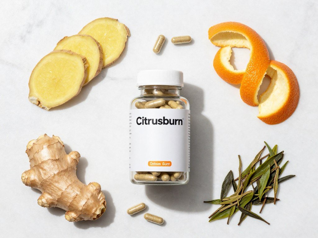 CitrusBurn supplement capsules with natural thermogenic ingredients
