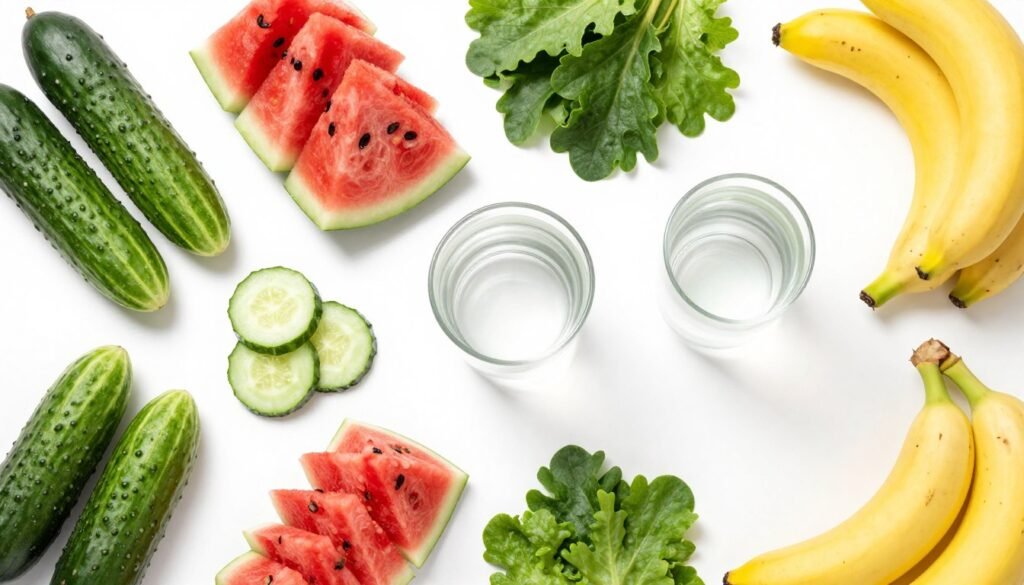 Comparison of various fruits and vegetables with high electrolyte content Comparison of various fruits and vegetables with high electrolyte content