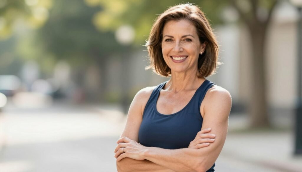 Confident mature woman outdoors Confident mature woman outdoors