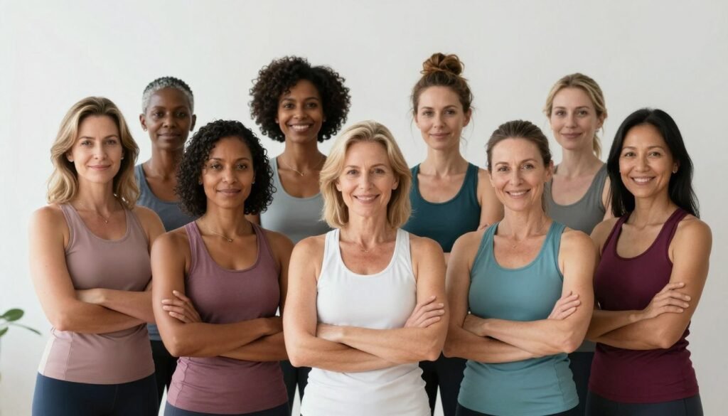 Diverse group of mature women of various ages Diverse group of mature women of various ages