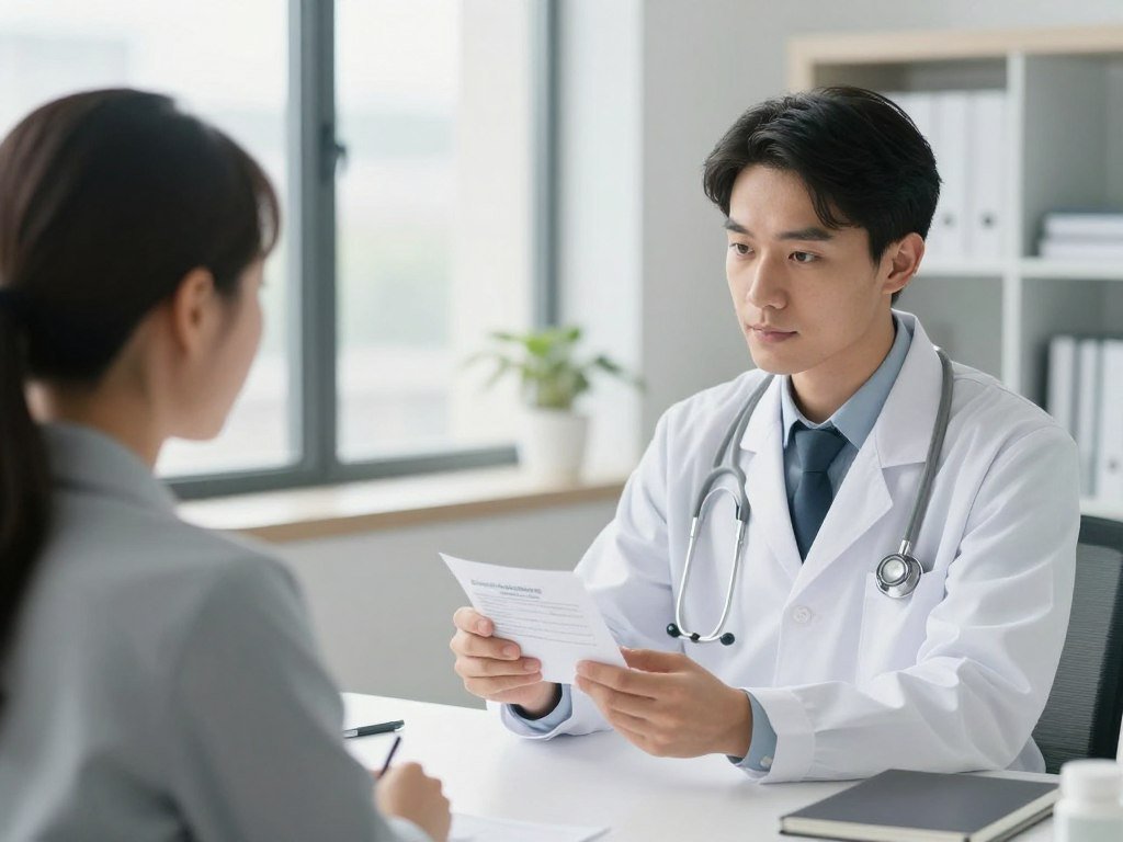 Doctor reviewing supplement safety information