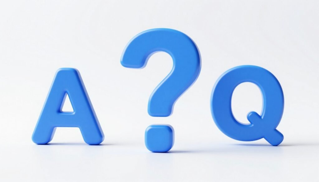 FAQ concept with question marks FAQ concept with question marks