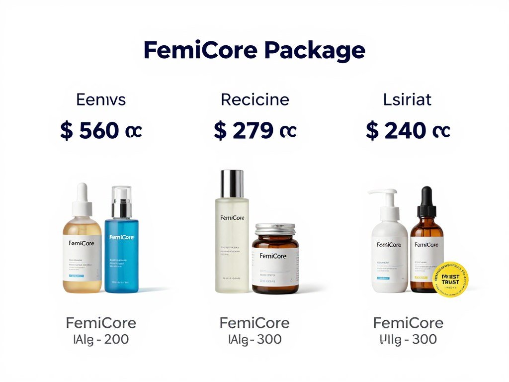 FemiCore pricing packages and money-back guarantee offer