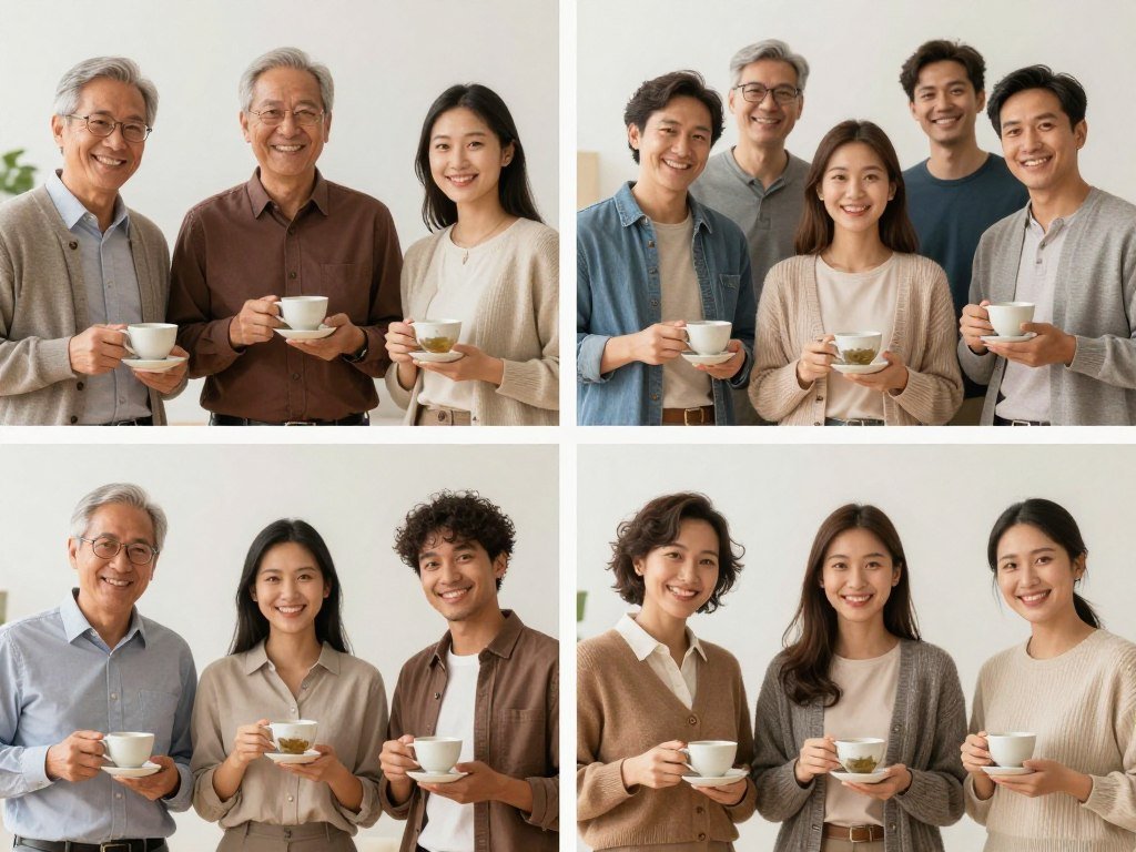 Happy customers testimonial concept with diverse people