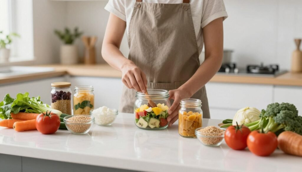 Healthy lifestyle with fermented foods as part of balanced nutrition