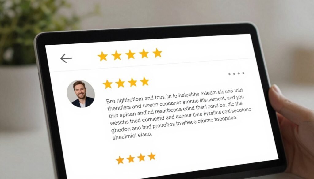 Joint Genesis customer testimonial ratings and reviews displayed on computer screen Joint Genesis customer testimonial ratings and reviews displayed on computer screen