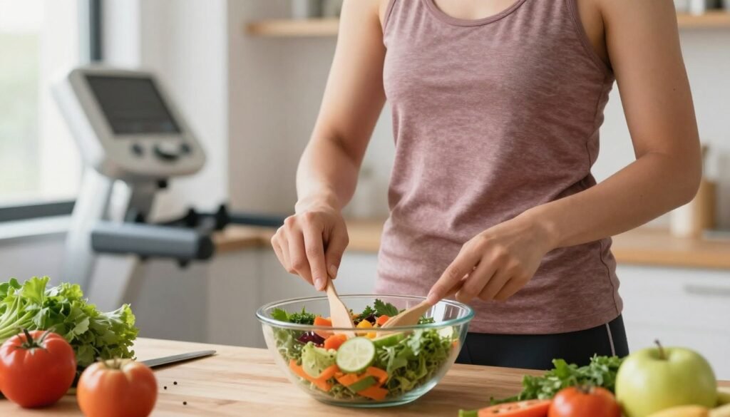 Person living healthy lifestyle with good metabolic health