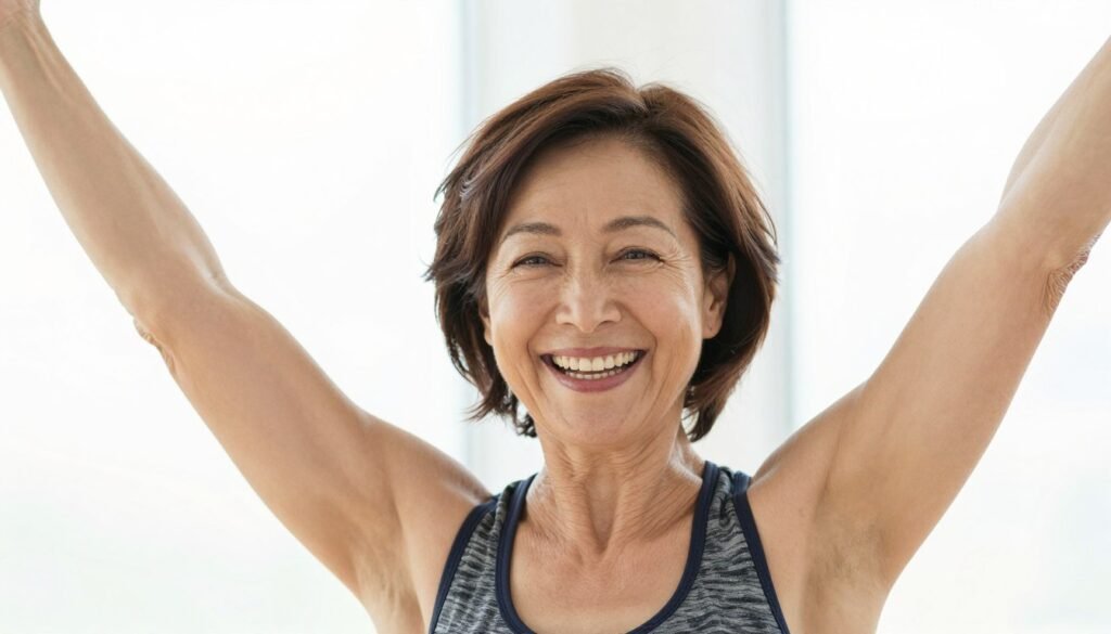 Woman feeling confident and comfortable Woman feeling confident and comfortable