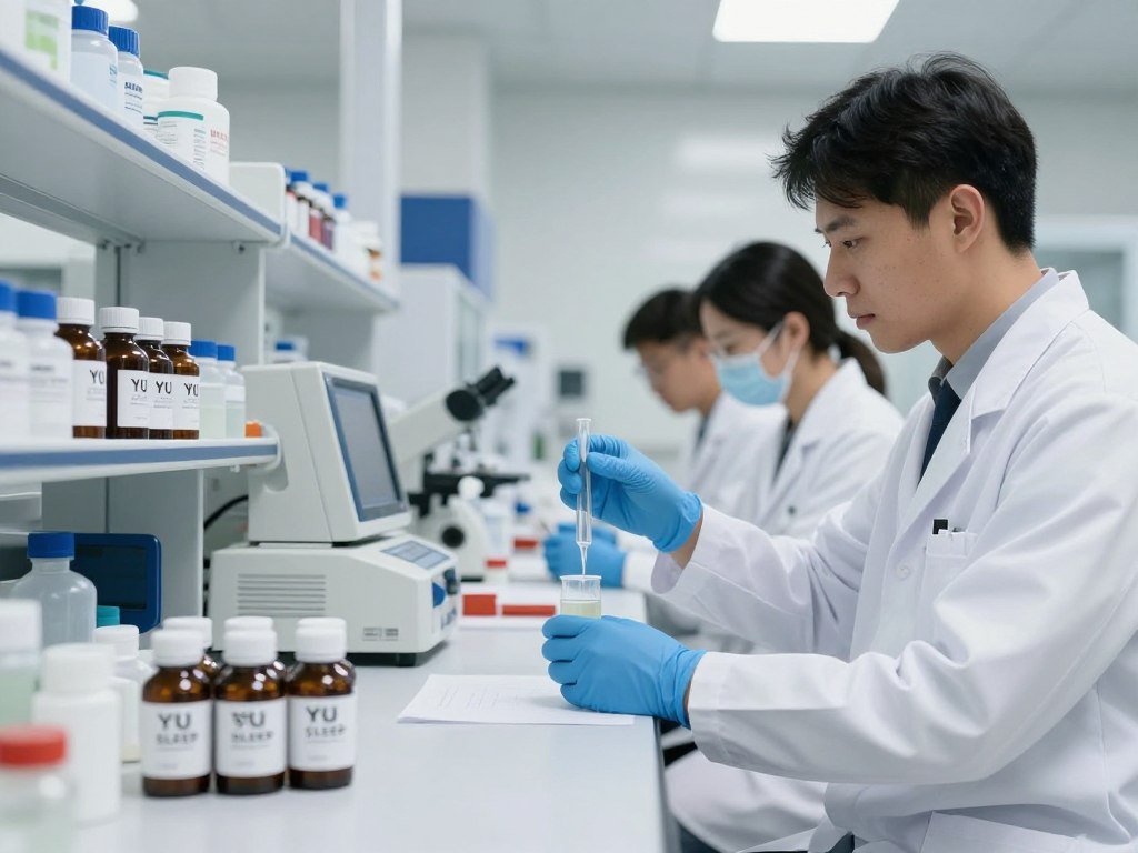 YU SLEEP formula development process in modern laboratory setting