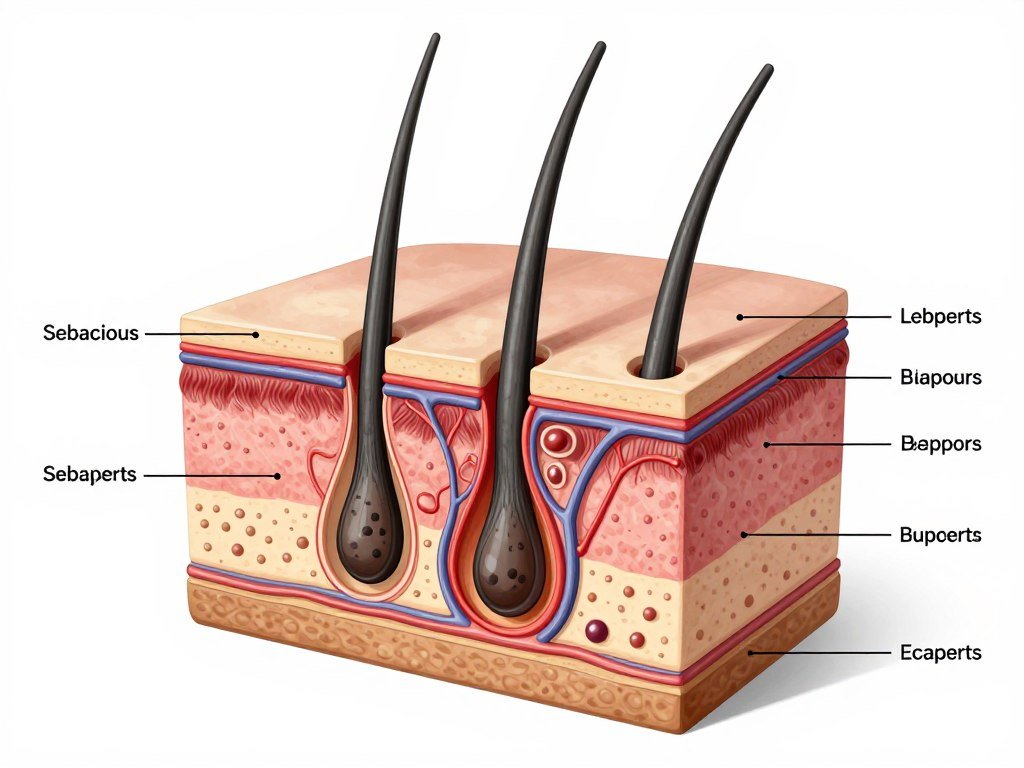 detailed diagram of hair follicle anatomy showing scalp layers detailed diagram of hair follicle anatomy showing scalp layers